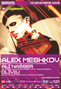 Saturday 19 December Alex Meshkov Ali Nasser Oliviu @ Zebra Club Bacau