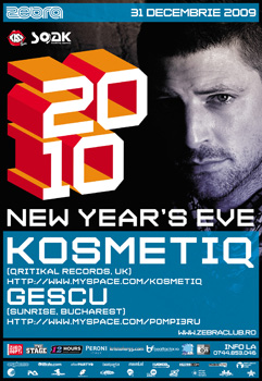 Thursday 31 December Kosmetiq Gescu @ Zebra Club Bacau