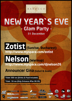 Thursday 31 December Zotist Nelson @ Barocoo Club Bucharest